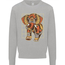 Steampunk Elephant Kids Sweatshirt Jumper Sports Grey