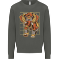 Steampunk Elephant Kids Sweatshirt Jumper Storm Grey
