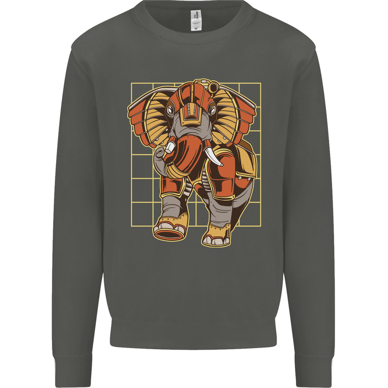 Steampunk Elephant Kids Sweatshirt Jumper Storm Grey