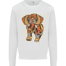 Steampunk Elephant Kids Sweatshirt Jumper White