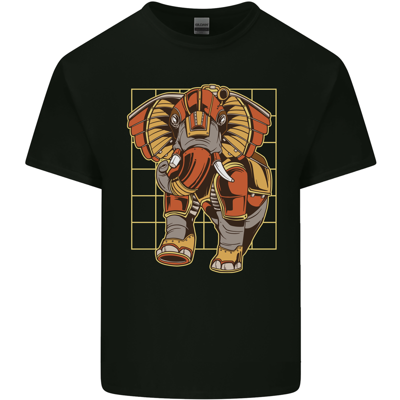Steampunk Elephant Kids T-Shirt Childrens Black