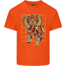 Steampunk Elephant Kids T-Shirt Childrens Orange