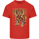 Steampunk Elephant Kids T-Shirt Childrens Red