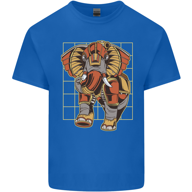 Steampunk Elephant Kids T-Shirt Childrens Royal Blue