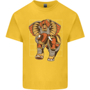 Steampunk Elephant Kids T-Shirt Childrens Yellow