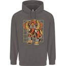 Steampunk Elephant Mens 80% Cotton Hoodie Charcoal