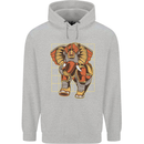 Steampunk Elephant Mens 80% Cotton Hoodie Sports Grey