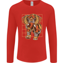 Steampunk Elephant Mens Long Sleeve T-Shirt Red