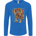 Steampunk Elephant Mens Long Sleeve T-Shirt Royal Blue