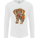 Steampunk Elephant Mens Long Sleeve T-Shirt White
