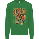 Steampunk Elephant Mens Sweatshirt Jumper Irish Green