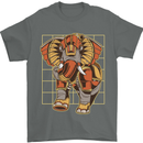 Steampunk Elephant Mens T-Shirt 100% Cotton Charcoal