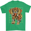 Steampunk Elephant Mens T-Shirt 100% Cotton Irish Green