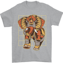 Steampunk Elephant Mens T-Shirt 100% Cotton Sports Grey
