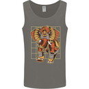 Steampunk Elephant Mens Vest Tank Top Charcoal
