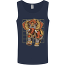 Steampunk Elephant Mens Vest Tank Top Navy Blue