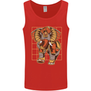 Steampunk Elephant Mens Vest Tank Top Red