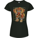 Steampunk Elephant Womens Petite Cut T-Shirt Black