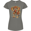 Steampunk Elephant Womens Petite Cut T-Shirt Charcoal