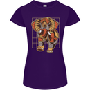Steampunk Elephant Womens Petite Cut T-Shirt Purple