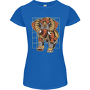 Steampunk Elephant Womens Petite Cut T-Shirt Royal Blue