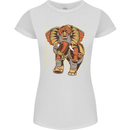 Steampunk Elephant Womens Petite Cut T-Shirt White