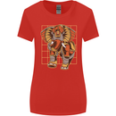 Steampunk Elephant Womens Wider Cut T-Shirt Red