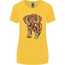 Steampunk Elephant Womens Wider Cut T-Shirt Yellow