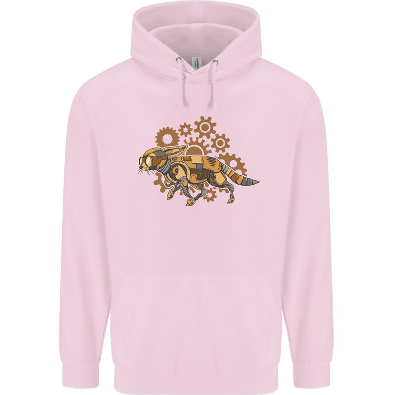 Steampunk Fox Childrens Kids Hoodie Light Pink