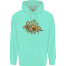 Steampunk Fox Childrens Kids Hoodie Peppermint