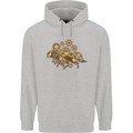 Steampunk Fox Childrens Kids Hoodie Sports Grey