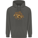 Steampunk Fox Childrens Kids Hoodie Storm Grey