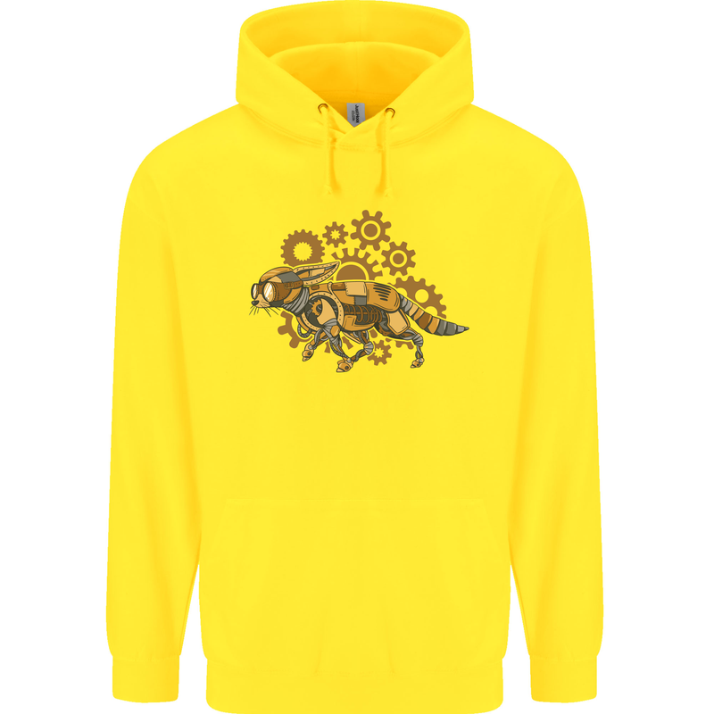 Steampunk Fox Childrens Kids Hoodie Yellow