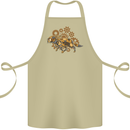 Steampunk Fox Cotton Apron 100% Organic Khaki