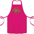 Steampunk Fox Cotton Apron 100% Organic Pink