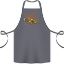 Steampunk Fox Cotton Apron 100% Organic Steel