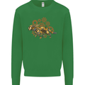Steampunk Fox Kids Sweatshirt Jumper Irish Green