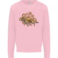 Steampunk Fox Kids Sweatshirt Jumper Light Pink