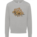 Steampunk Fox Kids Sweatshirt Jumper Sports Grey