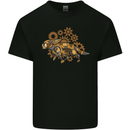 Steampunk Fox Kids T-Shirt Childrens Black
