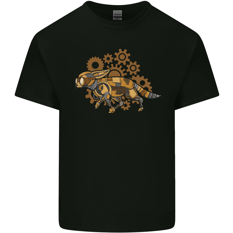 Steampunk Fox Kids T-Shirt Childrens Black