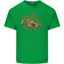 Steampunk Fox Kids T-Shirt Childrens Irish Green