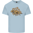 Steampunk Fox Kids T-Shirt Childrens Light Blue