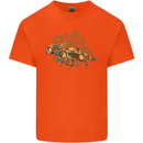 Steampunk Fox Kids T-Shirt Childrens Orange