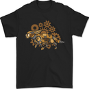 Steampunk Fox Mens T-Shirt 100% Cotton Black