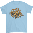 Steampunk Fox Mens T-Shirt 100% Cotton Light Blue