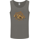 Steampunk Fox Mens Vest Tank Top Charcoal