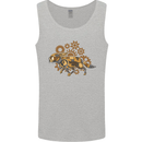 Steampunk Fox Mens Vest Tank Top Sports Grey