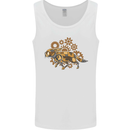 Steampunk Fox Mens Vest Tank Top White
