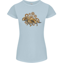 Steampunk Fox Womens Petite Cut T-Shirt Light Blue